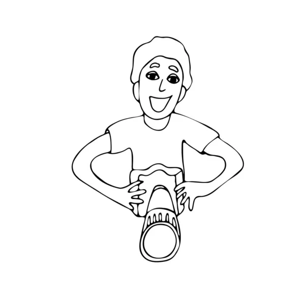 Fotoğrafçılık hayatı. Erkek fotoğrafçı. Fotoğraf illüstrasyonu.