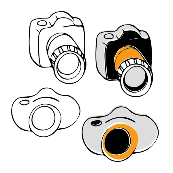 Fotoğrafçılık hayatı. Fotoğraf makinesi. Fotoğraf illüstrasyonu.