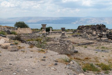 MÖ 3. yüzyılın Yunan-Roma şehirlerinin kalıntıları - MS 8. yüzyılda Hippus - Golan Tepeleri 'ndeki Susita - Kineret, İsrail