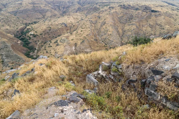 ギリシャ ローマ市紀元前 世紀の Hippus Susita の遺跡からゴラン高原 イスラエル共和国を見る — ストック写真