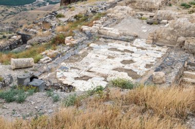 MÖ 3. yüzyılın Yunan-Roma şehirlerinin kalıntıları - MS 8. yüzyılda Hippus - Golan Tepeleri 'ndeki Susita - Kineret, İsrail