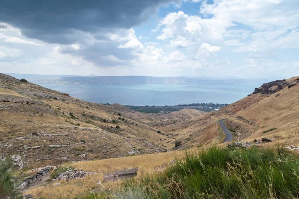 Romok Görög Római Város Század Század Hippus Susita Golan Heights — Stock Fotó