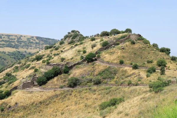 Les Ruines Ancienne Ville Juive Gamla Sur Les Hauteurs Golan — Photo