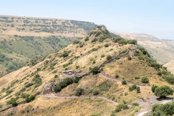 Die Ruinen Der Antiken Jüdischen Stadt Gamla Auf Den Golanischen — Stockfoto