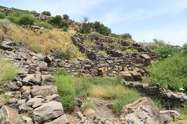 Las Ruinas Antigua Ciudad Judía Gamla Los Altos Del Golán — Foto de Stock