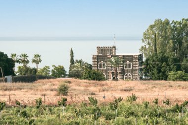 Celile Denizi - Kineret Capernaum İsrail'in kıyısında Franciscan monastery