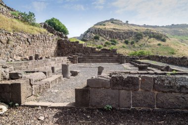 Eski Yahudi Gamla İmparatorluk orduları tarafından 67 yıl reklam yok Golan Tepeleri üzerinde kalıntıları sinagoga kalıntıları