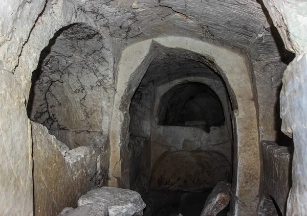 Een Niche Met Graven Het Interieur Van Een Necropolis Bet — Stockfoto