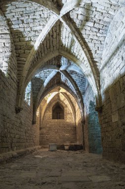 Eski kasaba Caesarea İsrail Akdeniz kıyısında kalıntıları girişine