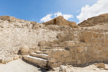 Nabataean şehir Avdat, Israil'deki Judean desert tütsü yolu üzerinde yer alan kalıntıları. Unesco Dünya Mirası listesinde bulunan.