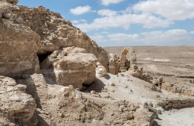 Nabataean şehir Avdat, Israil'deki Judean desert tütsü yolu üzerinde yer alan kalıntıları. Unesco Dünya Mirası listesinde bulunan.