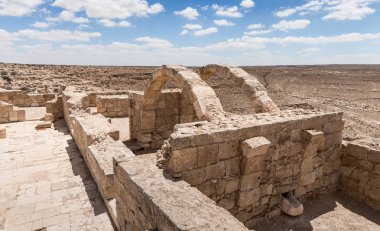 Nabatean şehir Avdat Judean desert İsrail tütsü yolu üzerinde bulunan villa Roma kalıntıları. Unesco Dünya Mirası listesinde bulunan.