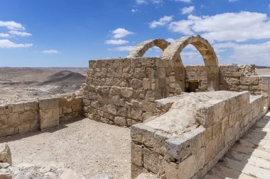 Nabatean şehir Avdat Judean desert İsrail tütsü yolu üzerinde bulunan villa Roma kalıntıları. Unesco Dünya Mirası listesinde bulunan.