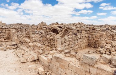 Nabataean şehir Avdat, Israil'deki Judean desert tütsü yolu üzerinde yer alan kalıntıları. Unesco Dünya Mirası listesinde bulunan.