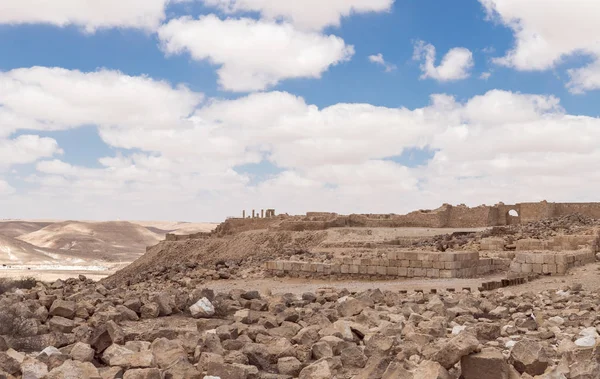 Ruiny Pevnosti Avdat Leží Silnici Kadidlo Judské Poušti Izraeli Součástí — Stock fotografie