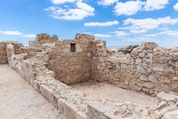 Ruínas Fortaleza Avdat Localizada Estrada Incenso Deserto Judéia Israel Está — Fotografia de Stock