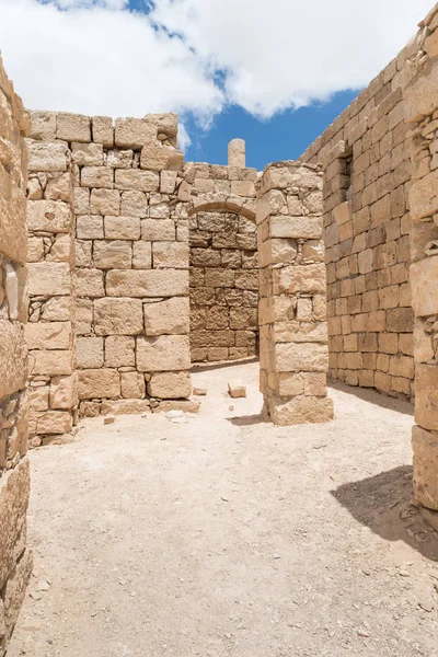 Ruínas Fortaleza Avdat Localizada Estrada Incenso Deserto Judéia Israel Está — Fotografia de Stock