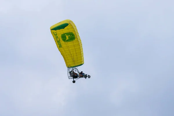 Afula Israël Août 2018 Pilote Vole Parachute Motorisé Lors Festival — Photo