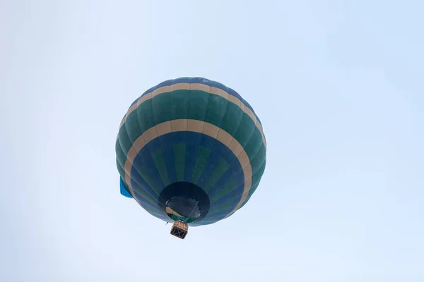 Afula Israel August 2018 Sky Blue Green Hot Air Balloon — Stock Photo, Image