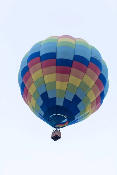 Afula Israel August 2018 Sky Colorful Checkered Hot Air Balloon — Stock Photo, Image