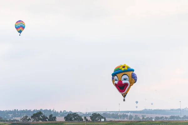 Afula Izrael Sierpnia 2018 Balonów Ogrzane Powietrze Latać Nad Doliną — Zdjęcie stockowe