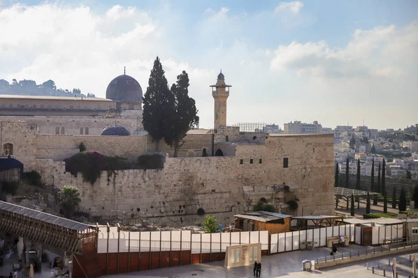 Kudüs Srail Ağustos 2018 Sabah Erken Görünümü Mescid Aksa Ghawanima — Stok fotoğraf