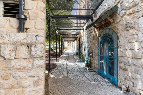 Safed Israel Septiembre 2018 Una Calle Tranquila Madrugada Barrio Judío — Foto de Stock