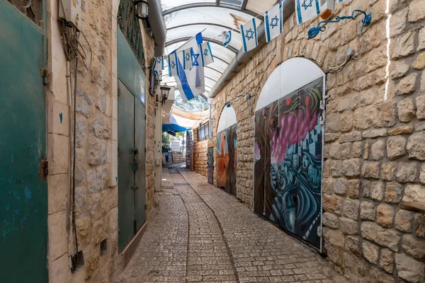 Safed Israel Septiembre 2018 Una Calle Tranquila Por Mañana Temprano — Foto de Stock