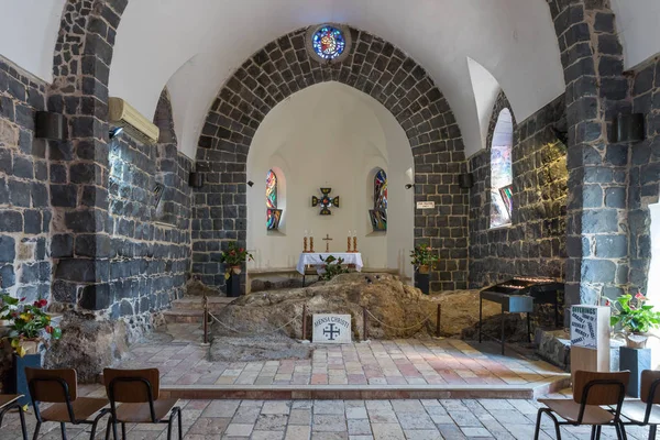 Tiberias Israel September 2018 Innenraum Der Kirche Des Primats Des — Stockfoto