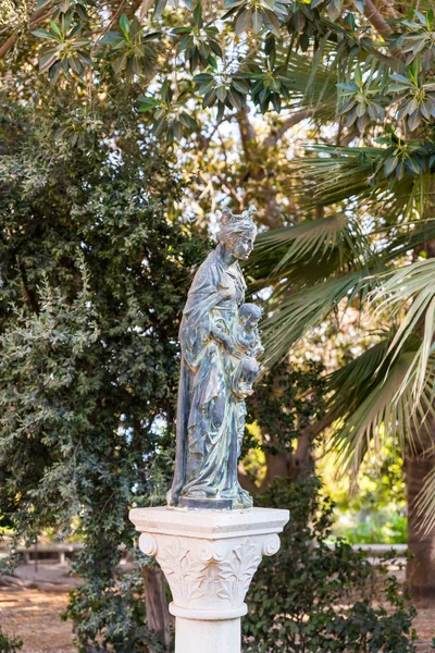 Tibériade Israël Septembre 2018 Statue Vierge Marie Avec Bébé Dans — Photo