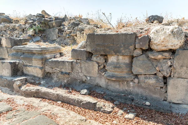 Yüzyılın Yunan Roma Şehirlerinin Kalıntıları Yüzyılda Hippus Golan Tepeleri Ndeki — Stok fotoğraf