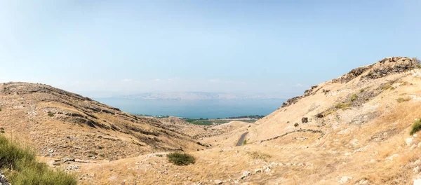 ギリシャ ローマ市紀元前 世紀の Hippus Susita の遺跡からゴラン高原 イスラエル共和国を見る — ストック写真