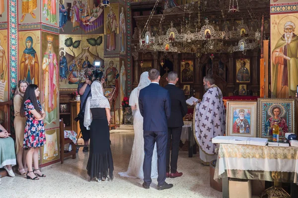 Tiberias Israel September 2018 Priest Reads Prayer Wedding Ceremony Held — Stock Photo, Image