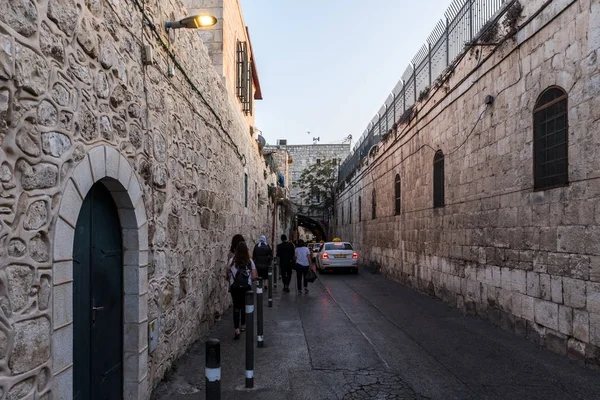 Jerusalem Israel September 2018 Ruhige Straße Abend Der Altstadt Jerusalem — Stockfoto