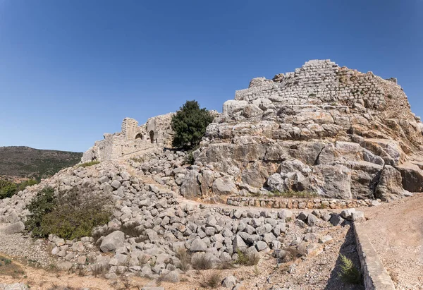 Restos Fortaleza Nimrod Situada Alta Galilea Norte Israel Frontera Con — Foto de Stock