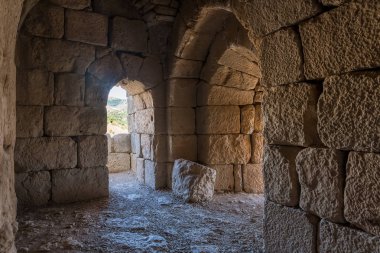 Salonda Nimrod üst sınır Kuzey İsrail ile Lübnan Celile'de bulunan kale içinde alt katmanı.