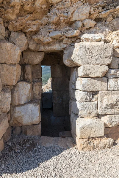 Entrada Túnel Que Pasa Por Muralla Fortaleza Nimrod Situada Alta — Foto de Stock