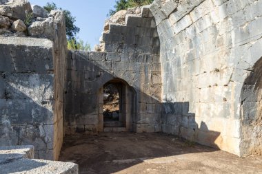 Üzerinden harap köşe kule, Nemrut üst sınır Kuzey İsrail ile Lübnan Celile'de bulunan kalenin çıkmak.