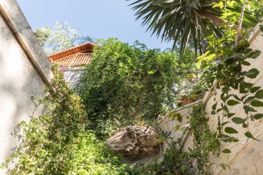 Kudüs, İsrail, 17 Kasım 2018: Avlu, kilise, Mary Magdalene Kudüs, İsrail