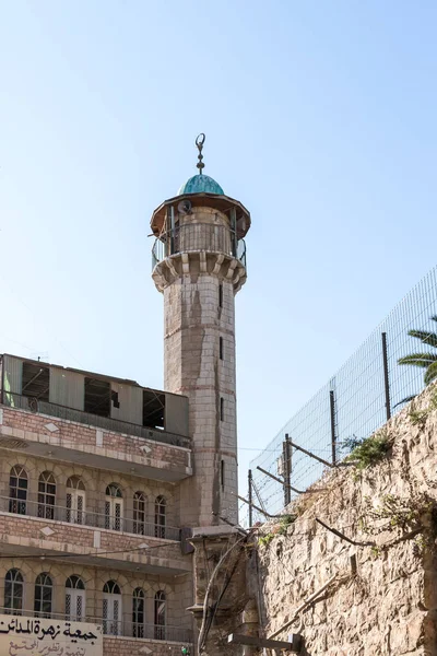 Jeruzalem Israël November 2018 Hoge Minaret Aan Het Eind Van — Stockfoto