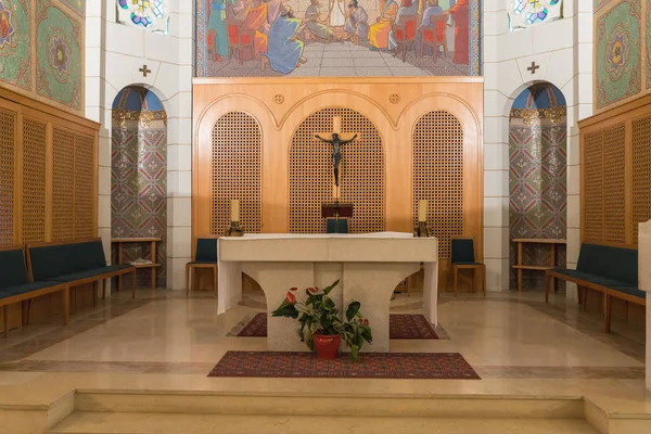 Jeruzalém Izrael Listopadu 2018 Oltář Kostele Svatého Petra Gallicantu Jeruzalémě — Stock fotografie