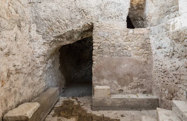Ausgrabungen Einer Antiken Mikwe Der Altstadt Von Jerusalem Israel — Stockfoto