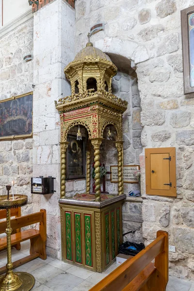 聖マルコ教会 エルサレム旧市街 イスラエル シリア正教会の内部のエルサレム イスラエル 2018 フラグメント — ストック写真