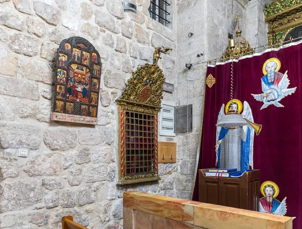 Jerusalén Israel Noviembre 2018 Fragmento Del Interior Iglesia San Marcos — Foto de Stock