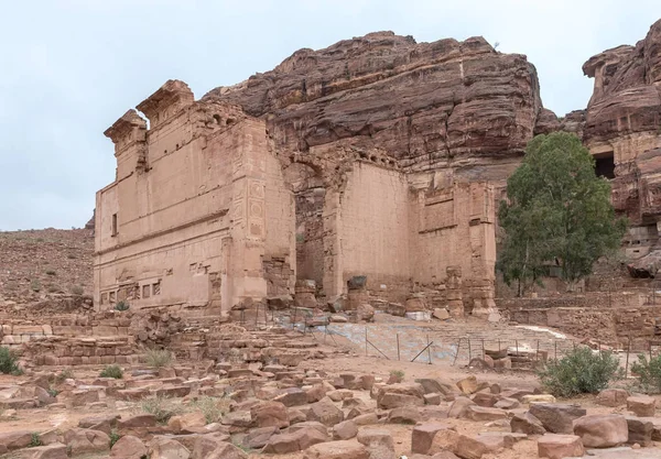 Wadi Musa Jordânia Dezembro 2018 Templo Dushares Templo Deus Nabateu — Fotografia de Stock