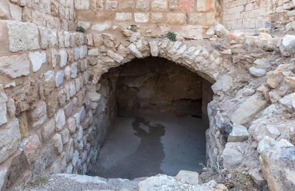 Jaya Jordania Diciembre 2018 Patio Interior Fortaleza Medieval Ash Shubak — Foto de Stock