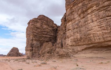 Wadi Rum çölde Ürdün Akabe city yakınındaki büyüleyici güzelliği