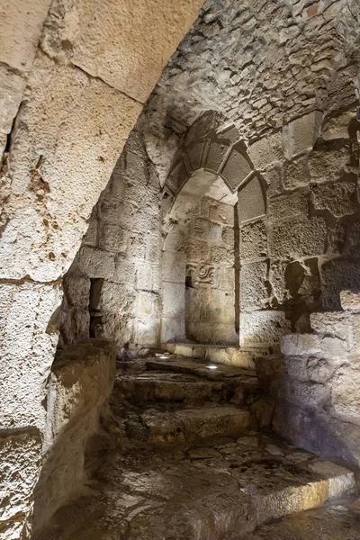 Irbid Jordânia Dezembro 2018 Passagem Interna Castelo Ajloun Também Conhecido — Fotografia de Stock