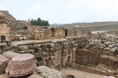: Jerash, Jordan, 08 Aralık 2018: Büyük Roma şehir, yılında 749: Jerash şehri Ürdün'de bulunan, bir deprem tarafından yok: Jerash - Gerasa, kalıntıları