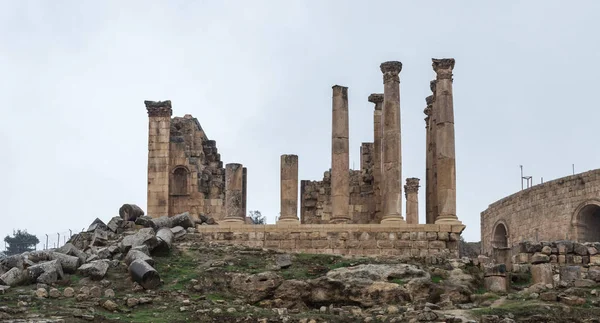 Jerash Jordan December 2018 Temple Zeus South Gate Ruins Great — 图库照片